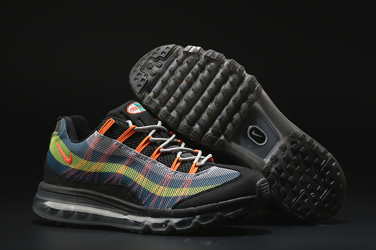 New Nike Air Max 95 Flyknit Black Orange Yellow Shoes - Click Image to Close